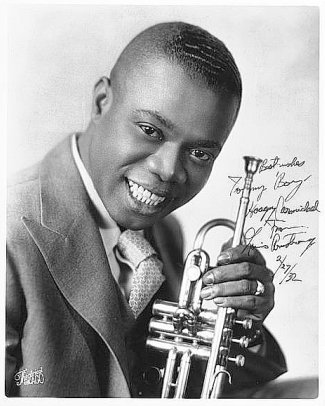 One of the most, if not THE most famous Jazz musicians - LOUIS ARMSTONG [in his twenties]